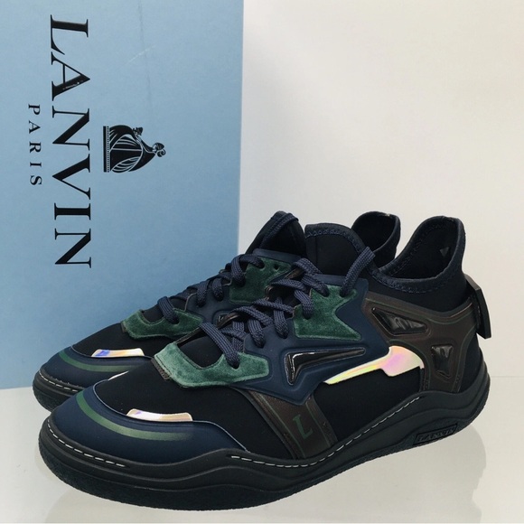 LANVIN- FM Skdmin Necu Neoprene H18 - Black/ Navy- Men's Sneakers